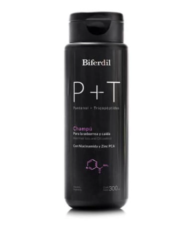 Biferdil P+t Shampoo Seborrea Y Caida Con Zinc 300ml