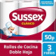 Sussex Rollos de Cocina Clásico Doble Hoja (3 Unidades)