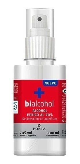 Bialcohol Alcohol Etílico 70% En Spray x 100ml