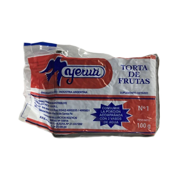 Torta de frutas n1 por 100 gr