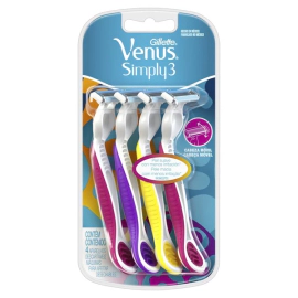 Gillette |Máquina Para Afeitar Descartable Venus Simply3 |x 4 Unidades