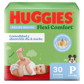 Huggies Pañales Flexi Comfort Talle P (30 Unidades)