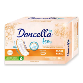 Aposito Incontinencia Fuerte Doncella Maxi 34 cm 10 Unidades Talle Unico