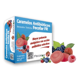Caramelos Antibioticos Fecofar Fr Sabor Fr.rojos Caram.x 9