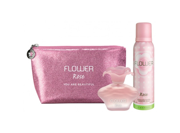 Flower Rose Edt X40Ml +Deo 123Ml+Necessaire