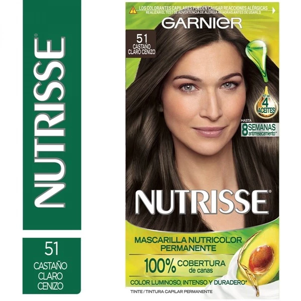Garnier Nutrisse Kit de Coloracion 51 Castaño Cenizo