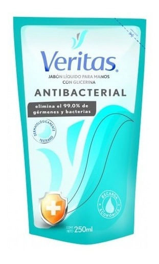 Veritas Jabón Líquido Manos Antibacterial Doy Pack 250ml