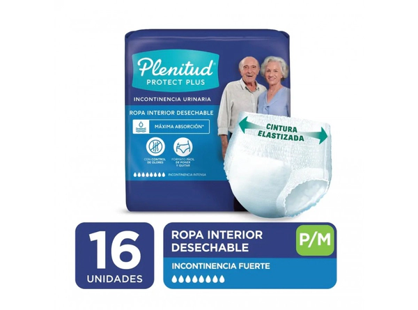 Plenitud Protect Plus Ropa Interior Talle P/M 16 Unidades