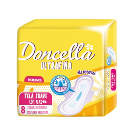 Doncella Toallitas Ultrafinas Pocket Tela Suave (8 U)