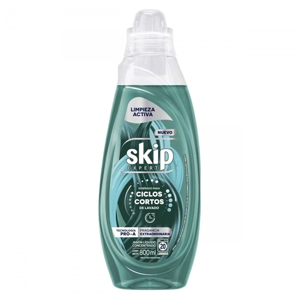 Skip Jabon Liquido Concentrado Limpieza Activa x 800 ml