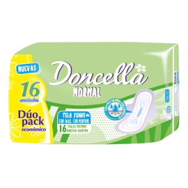 Doncella Toallitas Con Alas Extrasuave Perfumadas (16 U)