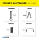 Escalera Articulada Dielectrica Stanley 24 Escalones 4x6 Fs Amarillo