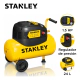 Compresor De Aire Stanley 24 Litros Sin Aceite 1.5hp 116 Psi Amarillo