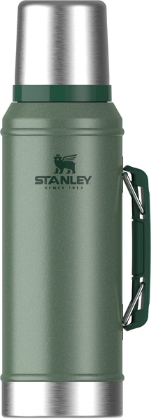 Termo Stanley Verde Clasico 950 Ml Con Manija Y Tapon Cebador