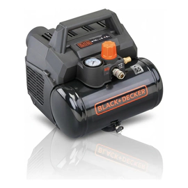 Compresor Aire Black + Decker 6L Super Silencioso 1HP 100L/min Sin Aceite