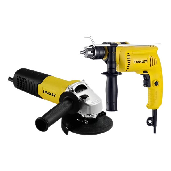 Taladro Percutor 13mm Stanley + Amoladora Angular 1050w