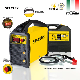 Soldadora Inverter Stanley 190 Amp Sirio 210 Origen Italia 220V Con Maletin