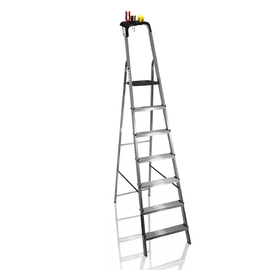 Escalera Black + Decker 7 Escalones C/ PortaHerramientas 150 Kg Reforzada Tijera