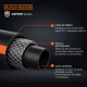 Manguera Riego Black + Decker 1/2 50m Reforzada Pvc Virgen Negro/naranja