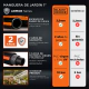 Manguera Riego Black + Decker 1 25m Reforzada Pvc Virgen Negro/naranja