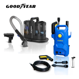 Combo Goodyear Hidrolavadora 1400w + Limpia Tapizados 450w