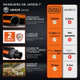Manguera Riego Black + Decker 1 50m Reforzada Pvc Virgen Negro/naranja
