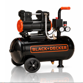Compresor Aire Black+Decker 24L 1.5HP Silencioso Negro 50Hz
