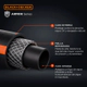Manguera Riego Black + Decker 1 25m Reforzada Pvc Virgen Negro/naranja