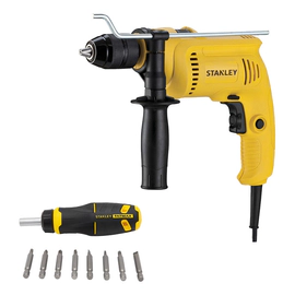 Taladro Stanley Percutor 13mm + Set Destornillador 8u