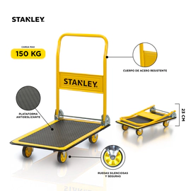 Carro Plataforma De Acero 150 Kg Stanley
