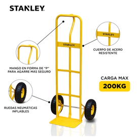 Carro Zorra Mano Stanley Carga 200kg Acero Sxwtd-ht537