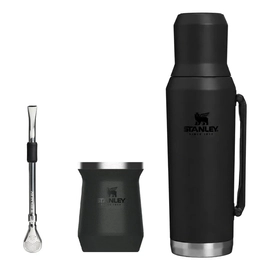Combo Stanley Ideal Mate 1,2 Lts + Mate Y Bombilla Black