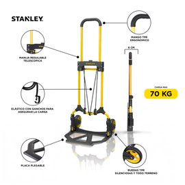 Carro Zorra Plegable 70kg Stanley Sxwtd-ft580