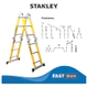 Escalera Articulada Dielectrica Stanley 4x3 C/ Plataforma