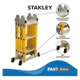 Escalera Articulada Dielectrica Stanley 4x3 C/ Plataforma