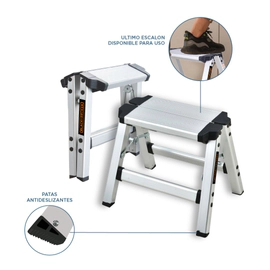 Escalera Black+decker 1 Escalon Taburete Aluminio 120kg