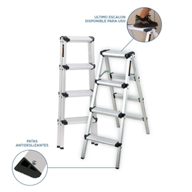 Escalera Black+decker 4 Escalones Taburete Aluminio 120kg