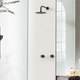 Griferia ducha Ring Hidromet 200MM black 11509negro