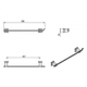 Accesorio de baño Hidromet Geometry Toallero barral black