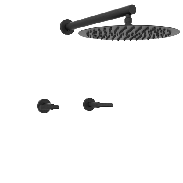 Griferia de ducha Hidromet Flat s/transf lever black 84109NEGR