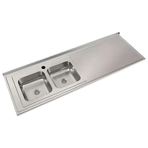 Mesada Johnson 160x61 con bacha doble CC37 lado izquierdo 1 AG