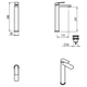 Griferia de lavatorio Hidromet Raptor Alto Black 9415