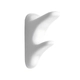 Percha doble Ferrum compacto blanco ACO-PE-011-BL