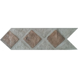 Guarda cementicia Lanik 08x30 Terractota/gris  5947