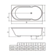 Hidromasaje Ferrum carilo 170x88x50 base motor derecho 8 jets