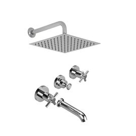 Griferia de ducha Hidromet Triumph plus c/t cruz duch/cuad
