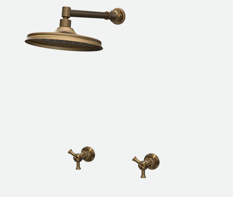 Griferia De Ducha Antique Cruz XXL Andez Bronce Viejo 0615.40.05