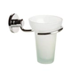 Accesorio de baño Ottone Portavaso Vidrio Basic dorado mate