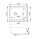 Bacha de cocina Mi pileta 44x34x20 encastrable simple 443E