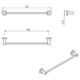 Accesorio de baño Hidromet Dynamic Toallero barral skin 8541SKIN